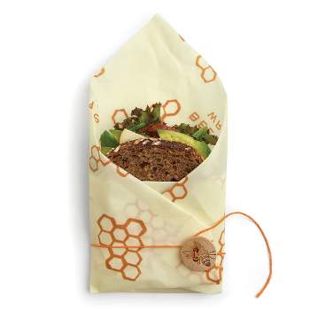Bee's Wrap 3pk Reusable Beeswax Food Wraps Sustainable Plastic
