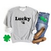 Simply Sage Market Women's Graphic Sweatshirt Lucky With Heart And Clover - 3 of 4