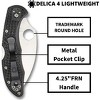 Spyderco Delica 4 Wharncliffe Folding Knife with Full-Flat Ground VG-10 Stainless Steel Blade | Get Maximum Performance with the FRN Handle, Black - 4 of 4