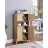 ORRD 4-Door Rattan Storage Cabinet with Adjustable Shelves, Mid-Century Style - 4 of 4