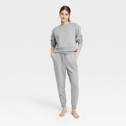 Women's Fleece Lounge Sweatshirt - Colsie™ Gray Xs : Target