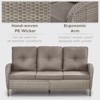 Gymojoy Outdoor 3-Seat Sofa PE Wicker Sofa Patio Sofa Couch - 3 of 4