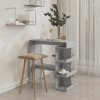 vidaXL Modern Bar Table with Storage Rack - Compact and Chic Engineered Wood Table for Kitchen/Dining Area - Gray Sonoma, 39.4" x 19.7" x 40" - 3 of 4