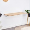 Vynxaria Folding Tables - 45-Inch-Wall-Mounted Foldable Table for Small Spaces, Natural - 3 of 4