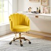 Belanda  Modern Velvet Task Chair with Golden Base and Tufted Back for Living Room and Office Room | KARAT HOME - 3 of 4
