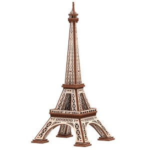 Mr.PLAYWOOD Eiffel Tower Wooden 3D Model, STEM Building Kit - 1 of 4