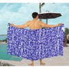 HAPPY BAY Men's Beachwear Wraps Vacation Lava Lava Swimwear Beach Summer Swimwear Pareo Long Sarong Wrap One Size Blue, Floral - 4 of 4