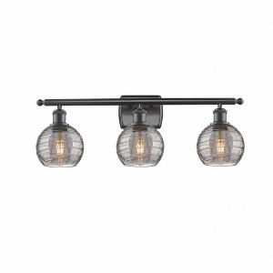 Athens Deco Swirl - 3 Light Bath Vanity In Industrial Style-11 Inches Tall and 26 Inches Wide - 1 of 1