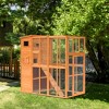 PawHut Outdoor Catio, Cat House Wooden Feral Cat Shelter, Cat Cage with Platforms, Waterproof Asphalt Roof, Ramps - 3 of 4