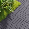 Dolonm 44PCS 12"x12" Plastic Interlocking Deck Tiles - Waterproof Outdoor Flooring for Patio, Pool & Balcony - 4 of 4