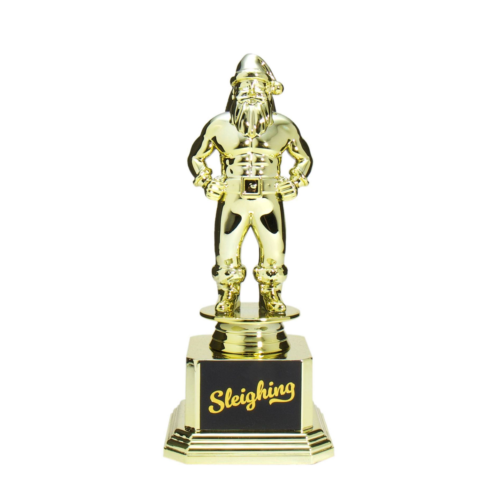 Paper Riot Co. 'Sleighing' Gold Handsome Santa Trophy
