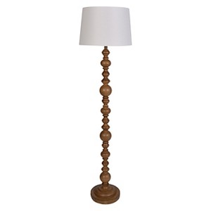 Turned Floor Lamp Espresso (Includes CFL bulb) - Pillowfort , Brown