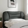 vidaXL Headboard Cushion Dark Gray 39.4" Fabric - 3 of 4