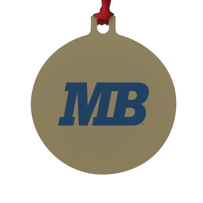 California State University Monterey Bay Secondary Logo Aluminum Holiday Christmas Tree Ornament