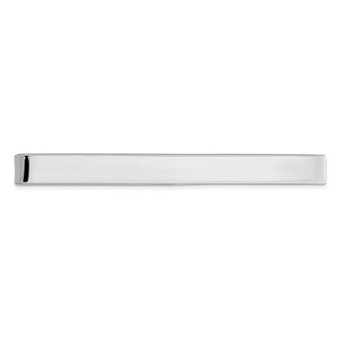 Black Bow Jewelry Rhodium Plated Sterling Silver Polished Tie Bar, 5 x 50mm - image 1 of 3