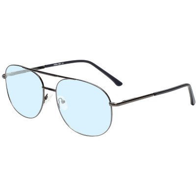 Scott&Zelda SZ7454 Unisex Polarize Bi-Focal Sunglass 41 OPTION Black Silver 55mm Blue Mirror +1.00
