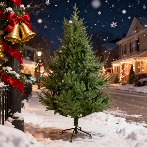 6FT Classic Pencil Christmas Tree is an 72-inch classic pencil-shaped Christmas tree suitable for both Halloween and Christmas. - 1 of 4