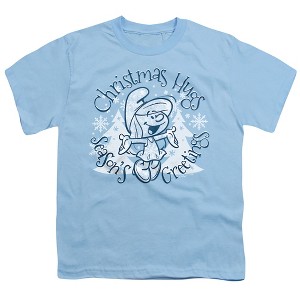 Boys' Smurfs Vintage Smurfette Christmas Hugs T-Shirt - 1 of 4