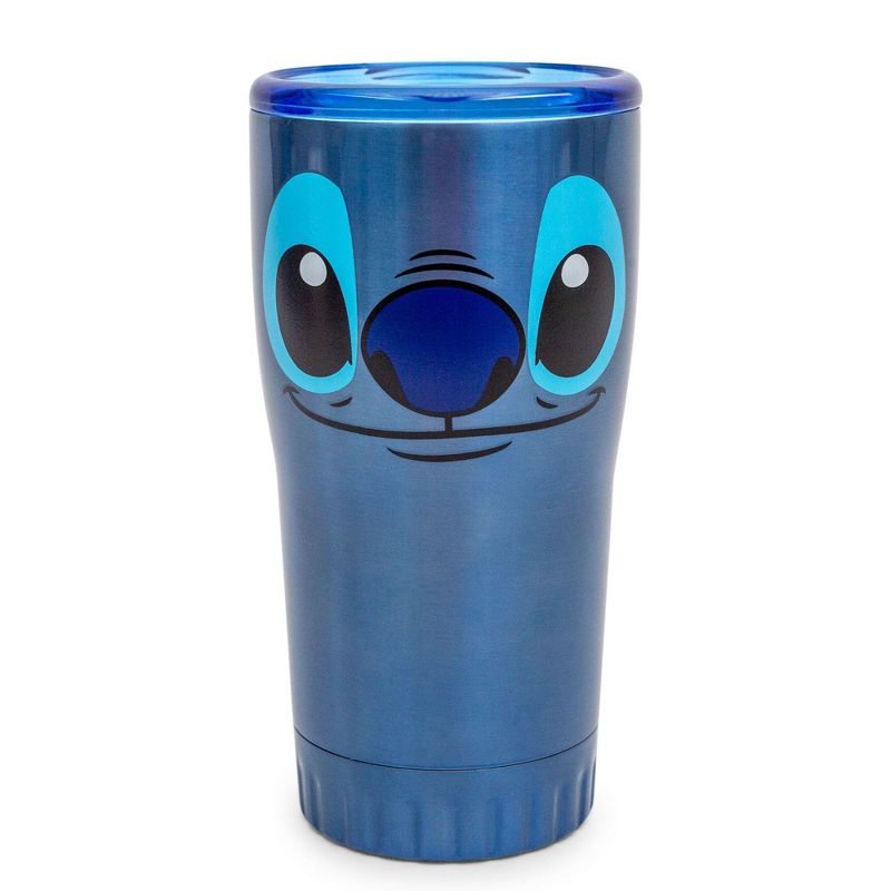 Silver Buffalo Disney's Lilo & Stitch Face Double-Walled Stainless Steel Tumbler | 20 Ounces, 1 of 7