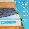 MUUEGM 4" Dual Layer Memory Foam Mattress Topper| Cooling Gel Memory Foam & Pillow Top Mattress Pad with Deep Pocket, Fits 8-20" Mattress - 2 of 4