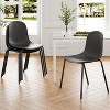 Pexfix Plastic Stackable Dining Chair  with Metal Legs Set of 4 - 4 of 4