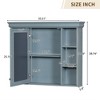 Bathroom Cabinet Wall Mounted, Bathroom Medicine Cabinet with Mirror Door, Wall Mounted Utility Cabinet for Bathroom Kitchen Laundry - 3 of 4