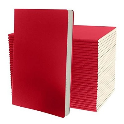 Simply Genius 30 Pack A5 Dotted Softover Notebooks, 92 pages, 8.2" x 5.5", Journal for Work, Travel, Business, School & More, Red
