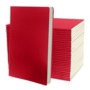 Simply Genius 30 Pack A5 Dotted Softover Notebooks, 92 pages, 8.2" x 5.5", Journal for Work, Travel, Business, School & More, Red - 1 of 4