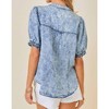 Women's Denim Short Sleeve Top - day + moon - 3 of 4