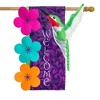 Briarwood Lane Burlap House Flag 40x28 For Outdoor Hummingbird Applique Spring For Spring House Flag - 2 of 4