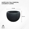 13" Kante Lightweight Outdoor Concrete Bowl Planter: Durable & UV Resistant - Rosemead Home & Garden, Inc. - 2 of 4