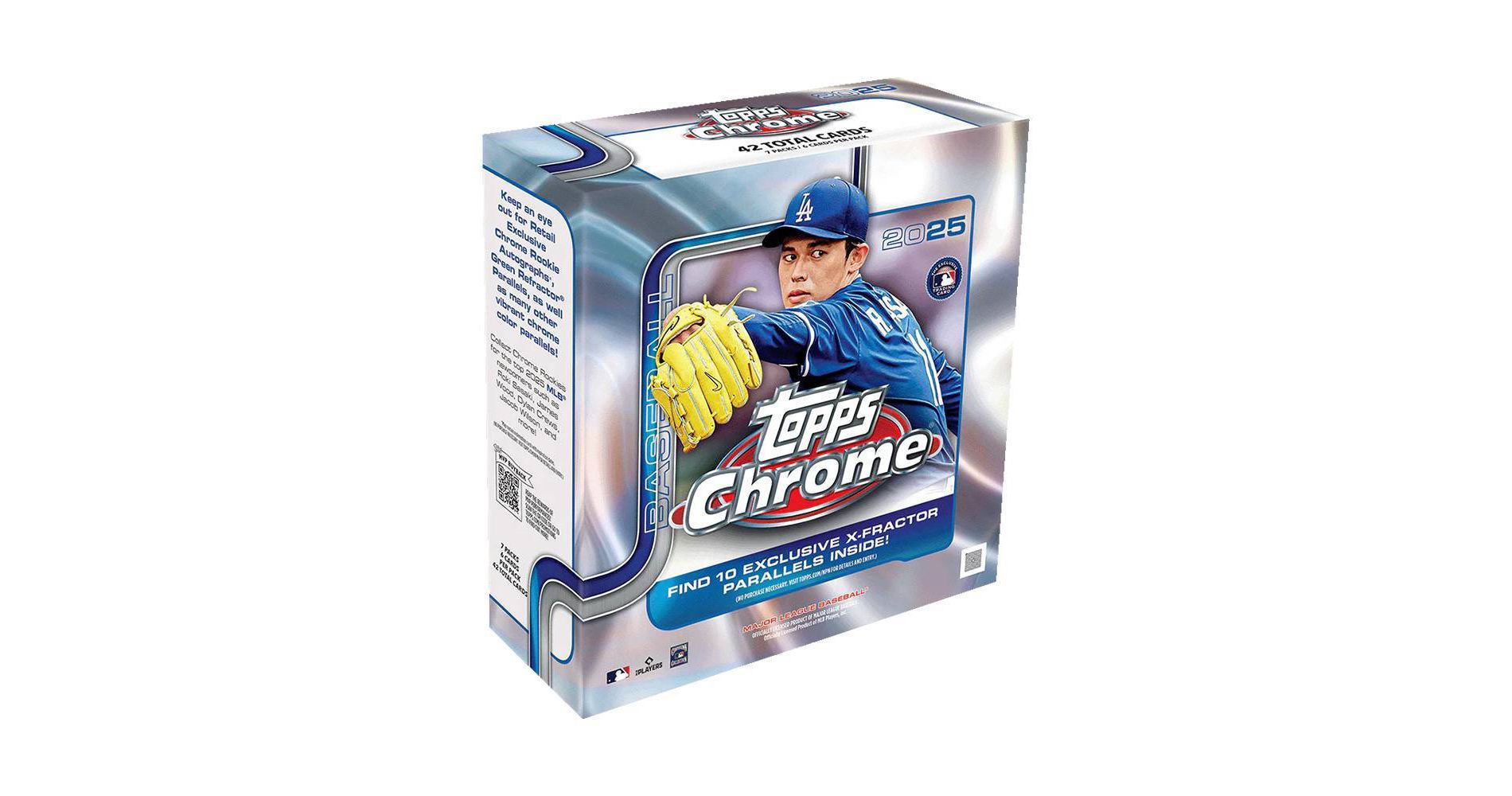 2025 Topps MLB Chrome Baseball Trading Card Mega Box