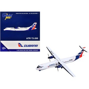 ATR 72-200 Commercial Aircraft "Cubana Airlines" (CU-T1548) White with Red and Blue Stripes 1/400 Diecast Model by GeminiJets - 1 of 4