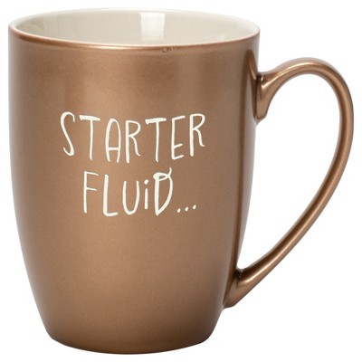 Elanze Designs Starter Fluid Bronze 10 ounce New Bone China Coffee Cup Mug