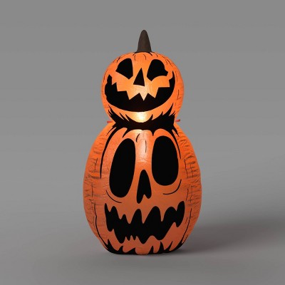 3.5' Double Stacked Jack Airblown Inflatable Halloween Decoration Orange - Hyde and EEK! Boutique™