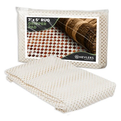 Nevlers White Non Slip Rug Pad for Hard Surface Flooring