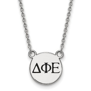 Black Bow Jewelry Sterling Silver Delta Phi Epsilon Greek Life Necklace 18 Inch - 1 of 4
