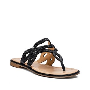 GC Shoes Amelia Embellished Thong Flat Sandals - 1 of 4