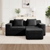 RISOKEYS Modular 2 Seat L Shape Sectional Boneless Sofa - Cloud Sectional Corduroy Couch with Deep Seat, Pillows & 1 Movable Ottoman - 2 of 4