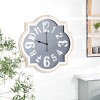 32"x32" Metal Quatrefoil Wall Clock Black - Olivia & May: Silent, Farmhouse Style, Indoor Decor - 2 of 4