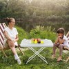 30" Folding Table - Height Adjustable Desk with  Metal Legs, Foldable Table for Studio Apartment, Camping & Gaming - 4 of 4