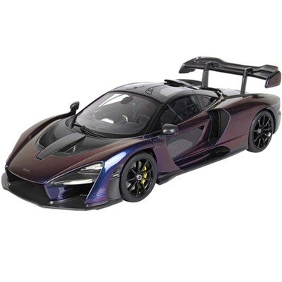 2019 McLaren Senna Chameleon Metallic with Carbon Accents with DISPLAY CASE Limited Edition to 140 pieces 1/18 Model Car by BBR