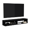 Sapphtopaz 59" Wall Mounted Floating TV Stand for TVs Up to 65" with 2 Open Shelves Modern TV Console with Cable Management for Living Room - 2 of 4