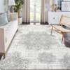 Area Rug Vintage Medallion Machine Washable Rugs Non Slip Non Shedding Distressed Printed Low Pile Foldable Carpet for Bedroom Living Room Playroom - 2 of 4