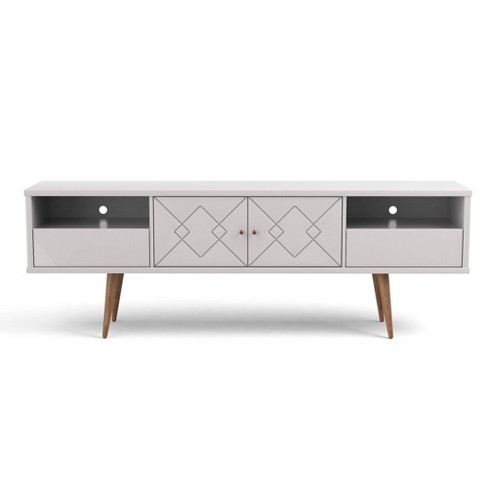 70 86 Trinity Mid Century Modern Tv Stand With Solid Wood Legs