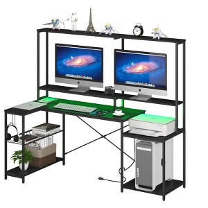 Bestier 71.5 Inch L-Shaped Computer Desk with Power Outlets - 1 of 2