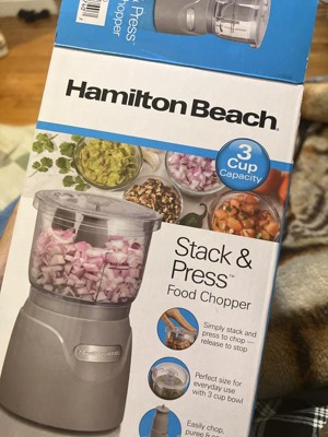 Hamilton Beach 3-cup Stack And Press Food Chopper - Gray - 72740 : Target