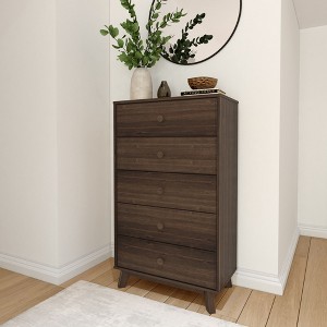 Plank+Beam Solid Wood Classic 5-Drawer Solid Wood Dresser, Storage Dresser for Bedroom, Chest of Drawers - 1 of 4