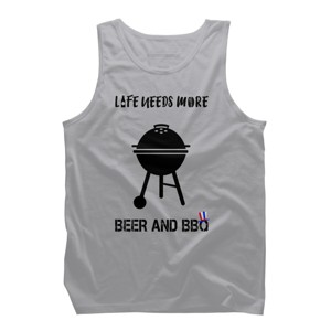 Men's Design By Humans July 4th Life Needs More BBQ By TeeShirtMadness Tank Top - 1 of 2