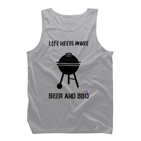 Men's Design By Humans July 4th Life Needs More BBQ By TeeShirtMadness Tank Top - image 1 of 2